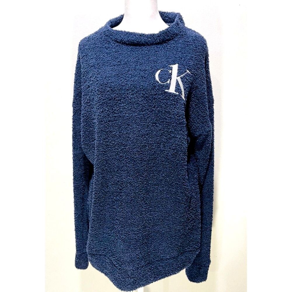 Calvin Klein sweater oversized navy blue winter casual comfy relaxed fit women M